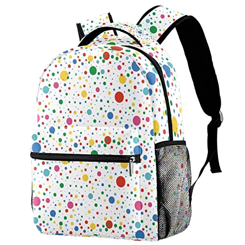 Sac à dos de voyage confortable à pois avec poches fonctionnelles