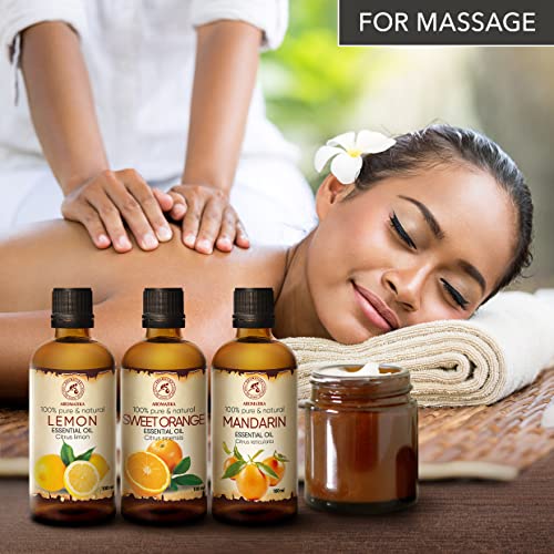 Kit aromathérapie huiles essentielles citron orange mandarine pour diffuseurs d'arômes - 6
