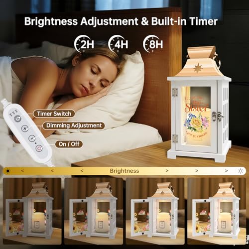 Nowizen Best Friend Birthday Gifts, Candle Warmer Lamp with Timer Dimmer Adjustable Height for New Home Bedroom,Mothers Day Gifts,Vintage Home Decor for Scented by Nowizen - Used condition - Image 5