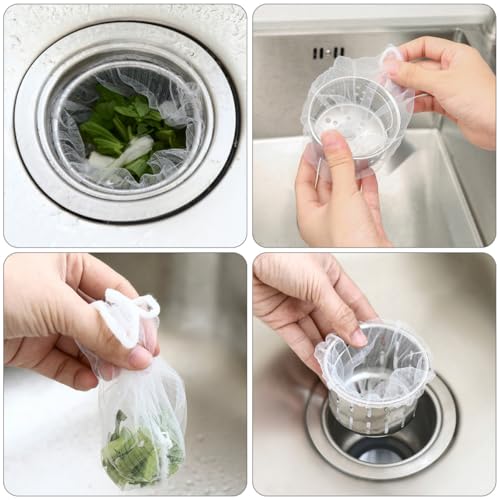 Bolsas desechables para colador de fregadero cocina 200 pcs miniatura 5