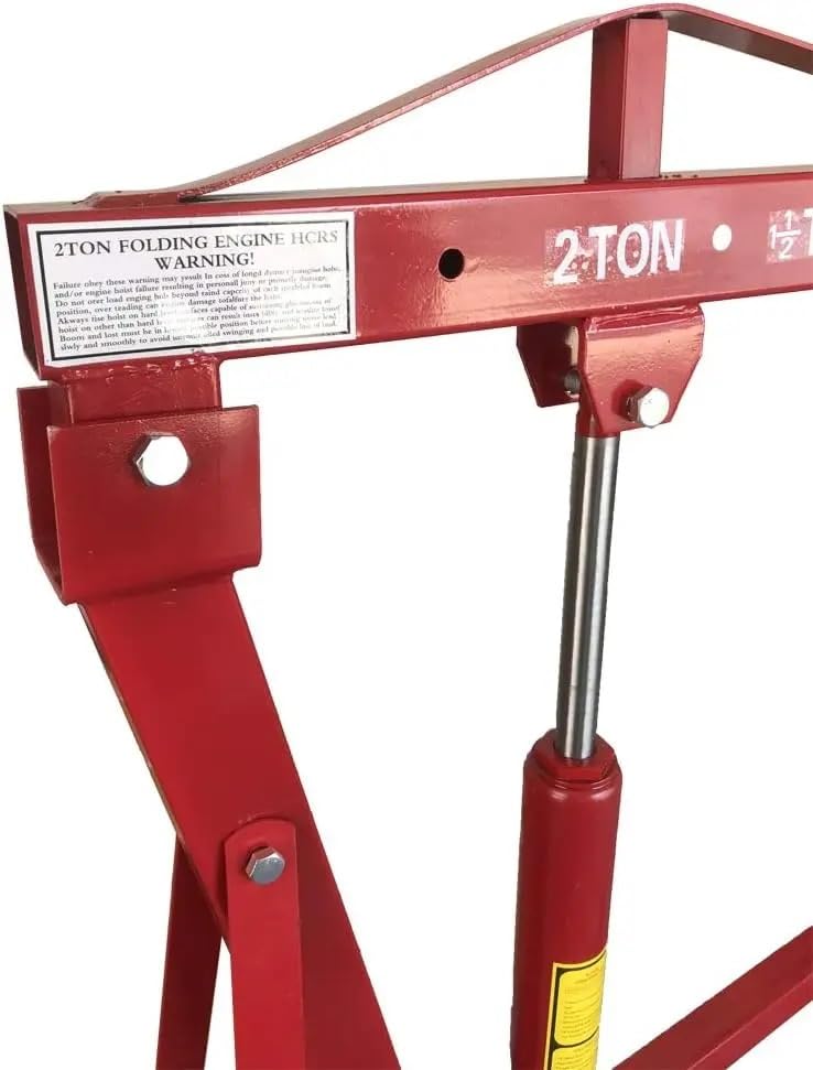 Cavalletto pieghevole per motore da 2 tonnellate, gru da officina in acciaio ad alte prestazioni per sollevamento e manutenzione efficienti del veicolo