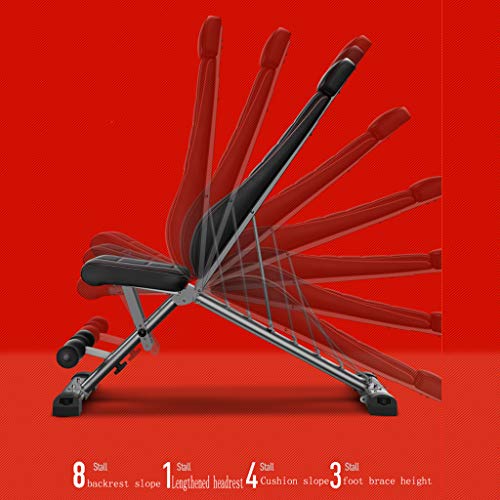 N / A Bancs de musculationBanc D'haltères, Pliage AB Abdominal Crunch Exercise Board, Banc de Musculation pour Home Gym, Flat Incline Decline Multi Use, NoirBancs de Fitness – Image 4