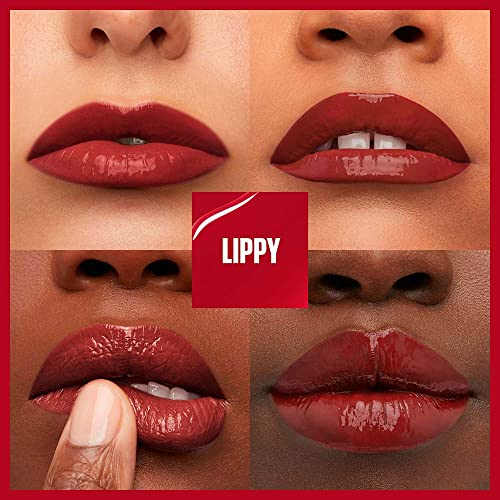 Image of Maybelline Super Stay Vinyl Ink Longwear No-Budge Liquid Lipcolor Makeup, Highly Pigmented Color and Instant Shine, Lippy, Cranberry Red Lipstick, 0.14 fl oz, 1 Count
