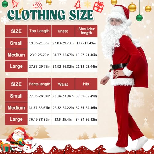 Disfraz Santa Claus para niños 9 piezas 5-12 años miniatura 5