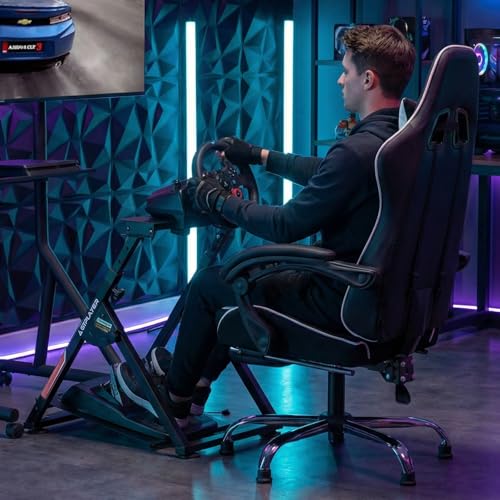 Image of GTPLAYER Racing simulator, steering wheel support for G923 G29 G920 Thrustmaster T300RS T500RS Force Feedback Gaming steering wheel & TH8A V1 gear lever - Fanatec Clubsport PS4 - Tilt, Rod