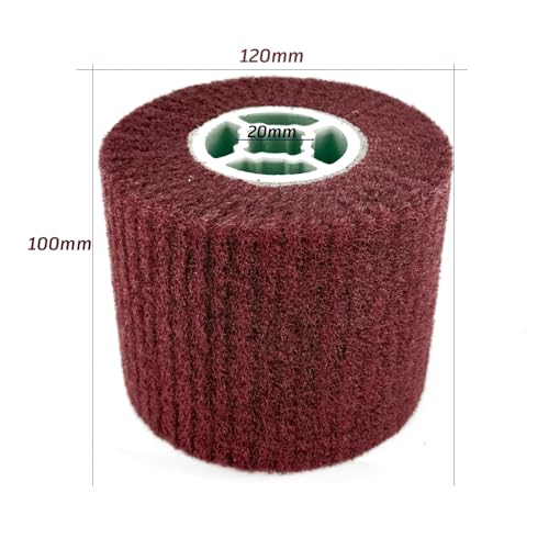 Image of 4 Pcs Abrasive Burnishing Wheel 4.7 inch x 4 inch, Grit 80 & 120SP & 240 & 320 | Stripping Drum Polishing Wheel, With Sandpaper, Surface Conditioning Tool Drum, For Metal Rust Paint and Coating Removal