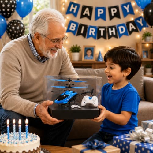Image of KIDZYMON New Age Technology RC Helicopter with USB Cable, Safety Sensor 3.1, Gravity 2.6, 3D Light, Charging Battery, Indoor and Outdoor Flying, Remote Battery not Included