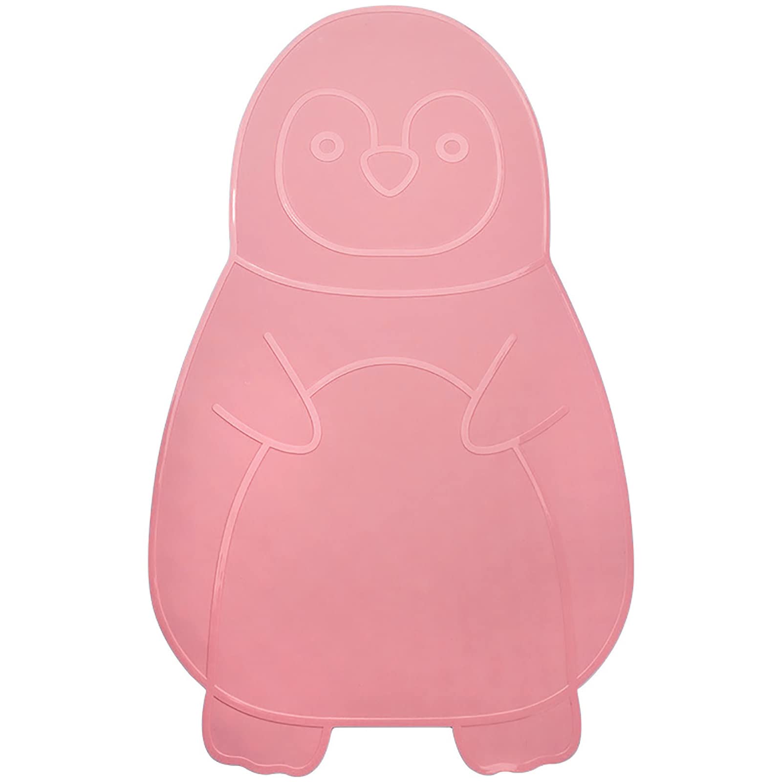 Tapis de bain avec ventouses puissantes en gel de silice antidérapant et lavable en machine Rose 39 x 68 cm