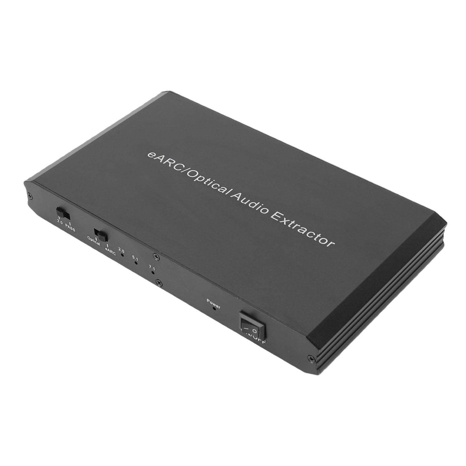 Bewinner Earc Estrattore Audio Ottico, Adattatore Audio DAC 192kHz Convertitore Ottico da 3,5 Mm per TV Home Theater 7.1 5.1 Estrattore HD a 2.0 Canali Lega di Alluminio Plug And Play