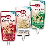 Common Classic Candy Company Cookie Icing Decorating Bundle - Christmas Colors Red Green & White - No Heating Required - Set Includes Editable Cookie Exchange Card - 7 oz (Pack of 3)