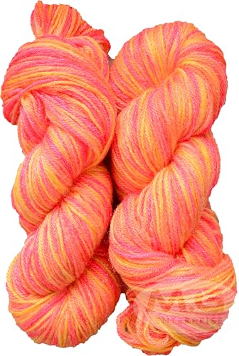 Image of M.G ENTERPRISE Microrangoli Multi Orange 400 GMS en Knitting Yarn -RJ Art-DGC
