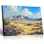 Colorful oil painting blue sky mountain