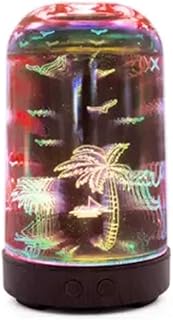 Humidificateur De L'humidificateur De Verre De Verre 3D Polyvalent avec Motif d'arbre De Noix De Coco (Prise UE AC100-240V)