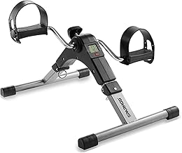 SPARNOD FITNESS SMB-100 Mini Cycle Pedal Exerciser with Adjustable Resistance and Digital Display - suitable for Light Exercise of Legs & Arms, and Ph