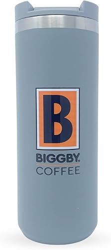 BIGGBY CAFÉ - Vaso Sienna con aislamiento de doble pared de acero inoxidable, 16 onzas