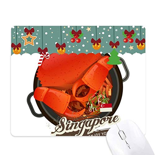 Tapis de souris Singapour Chili Crabe pour décorer votre bureau à Noël