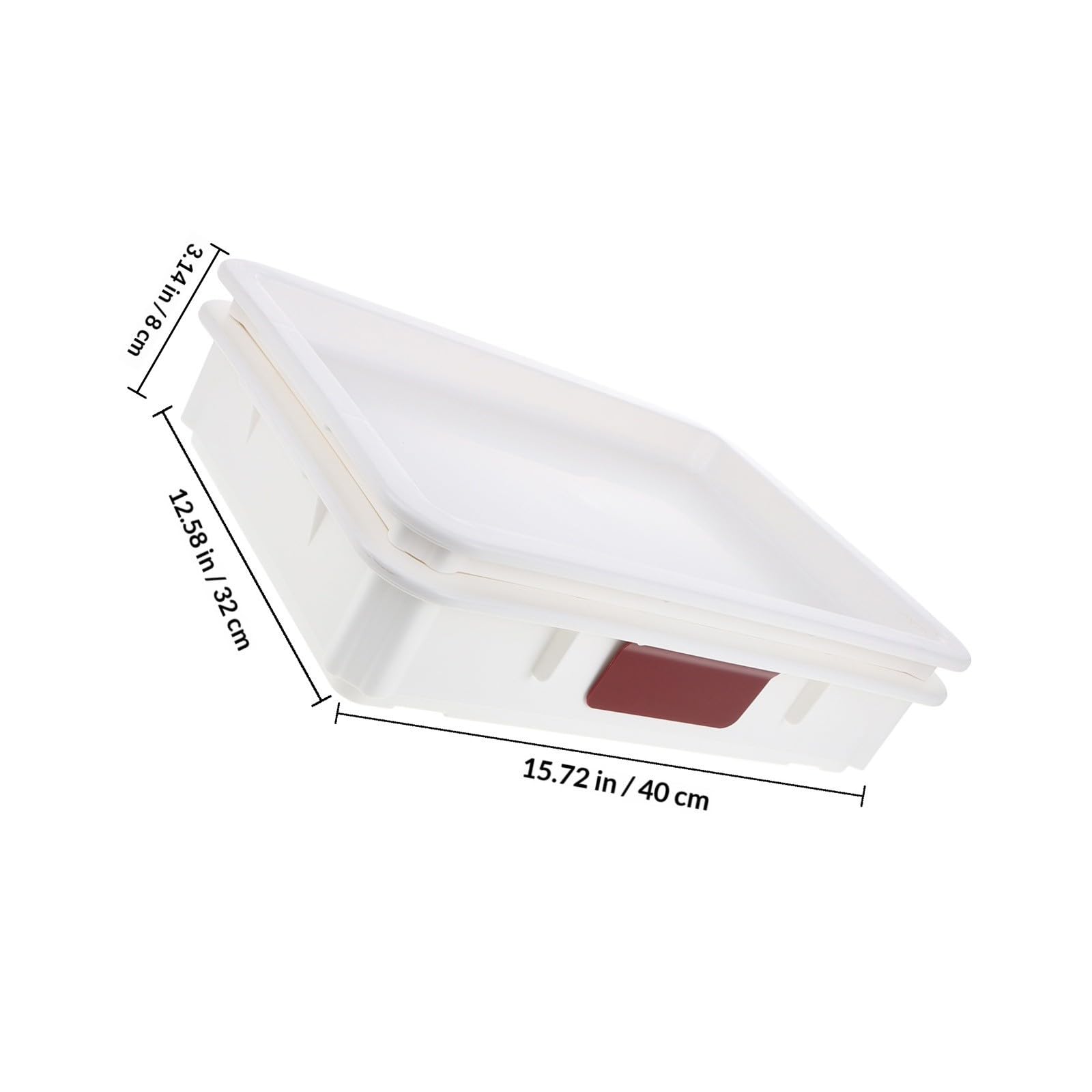 HOMSFOU Contenitore per Impasto Pizza, Bread Proofing Container, Plastico Bianco, Impilabile con Coperchio, per Refrigerazione e Conservazione in Cucina