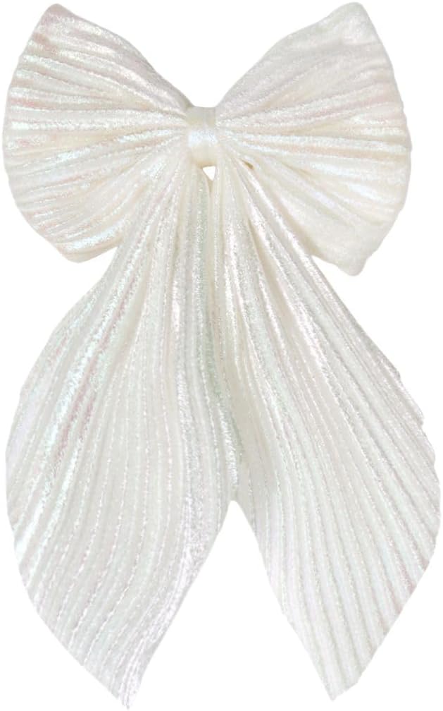 Radhu & Kabby White Hair Bow Clip | Trendy Hairbow for Women | Hair Accessories for Girls | Fancy & Stylish Hairclip | 1 Pc