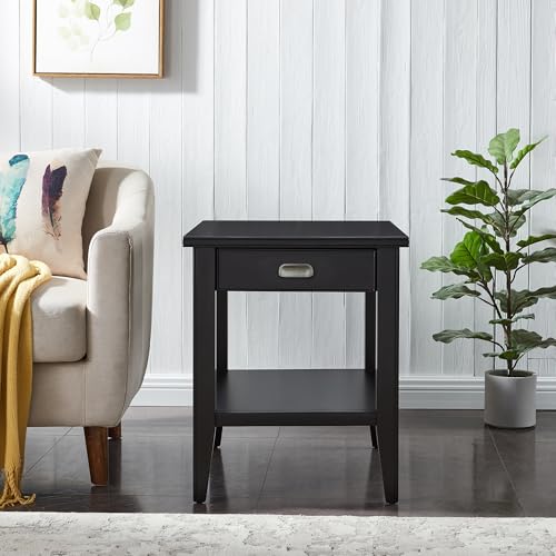 Image of Leick Home Laurent End Table, 24 inch, Black