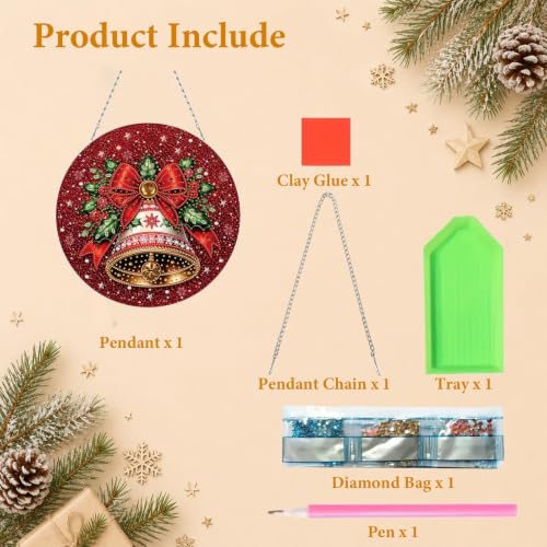 Kit peinture diamant de Noël Lebartm double face étincelant pour adultes - 5