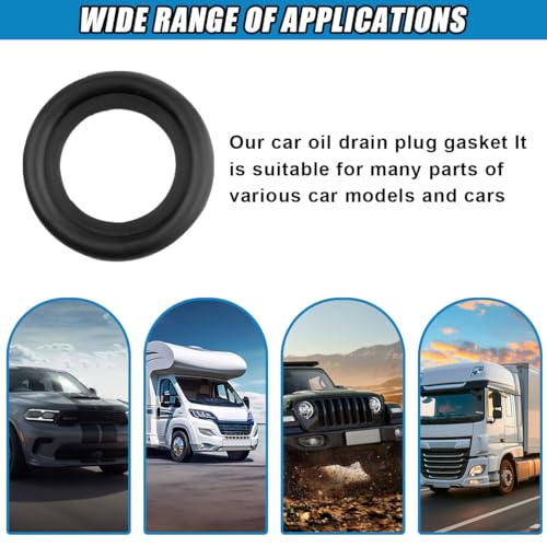Image of 25PCS M12 Car Oil Drain Plug Gasket - Rubber Car Sealing Gasket Replacement for #12616850 3536966, Car Engine Oil Pan Crush Washers Rubber Rings for Cascada Enclave (M12)