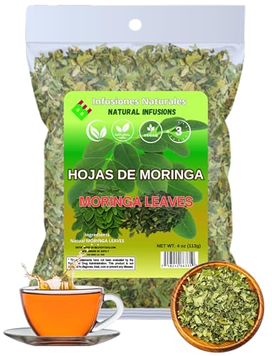 Moringa Leaves Tea (Té de Hojas de Moringa) - 4 oz - NON-GMO | 100% Natural | Vegan