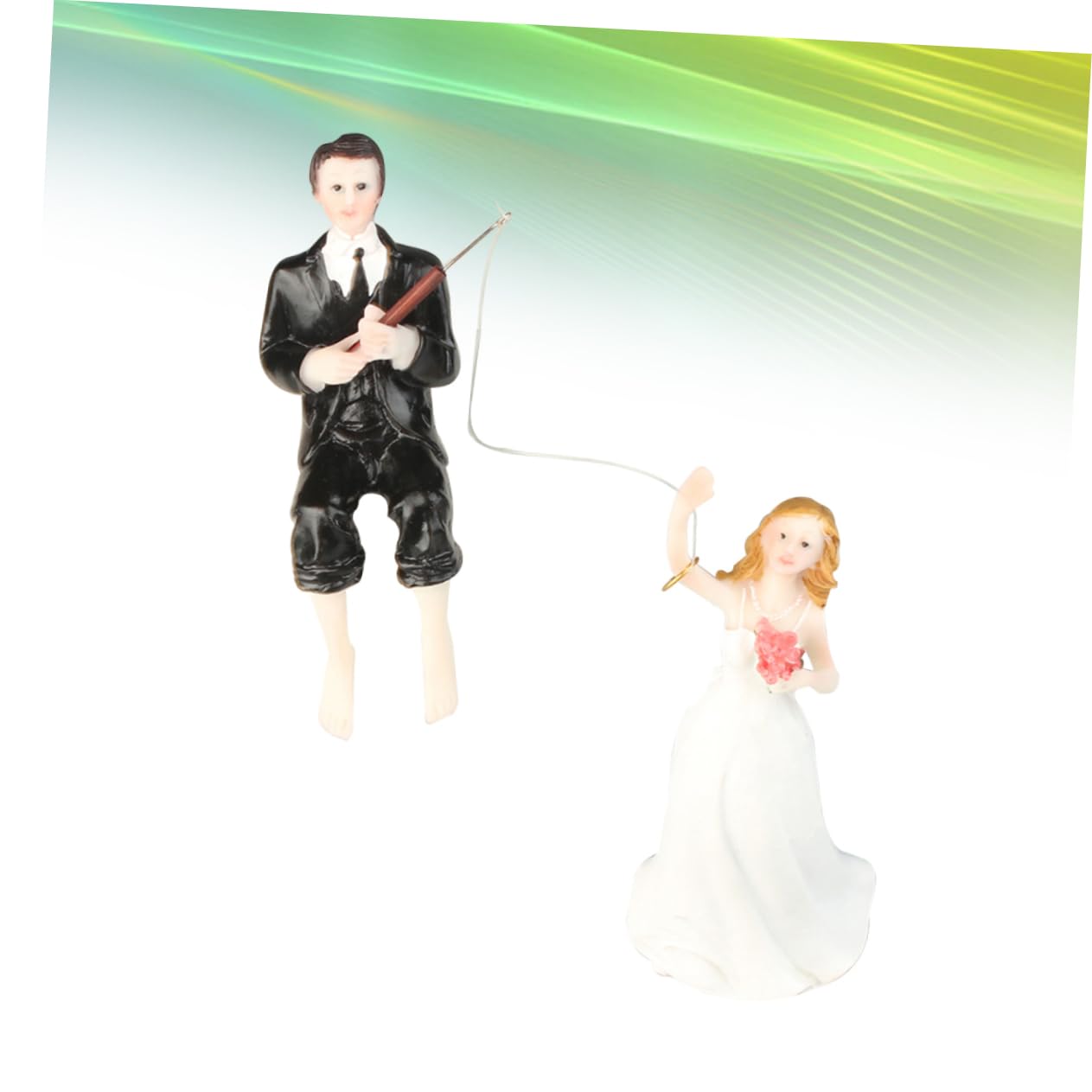 Abaodam 2stücke Brautpaar Tortenstecker Aus Resin Romantische Hochzeitsdekoration Mit Kuss-design Für Kuchen Bei Hochzeiten Und Jubiläen