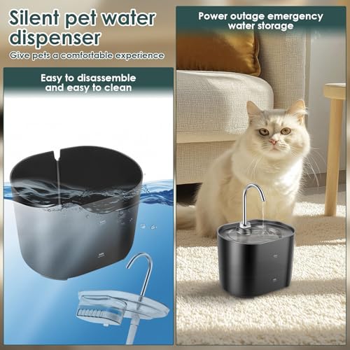 Fuente de agua para gatos de gran capacidad 2.2L miniatura 2