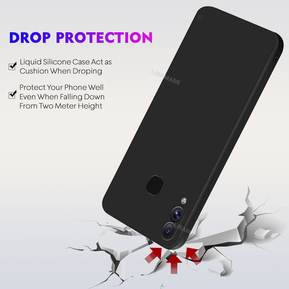 LIRAMARK Silicone Soft Back Cover Case for Samsung Galaxy A20 / A30 / M10s (Black) — Amazon image 5