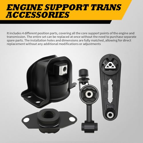 Jecoupoon Set of 4 Motor Mount Transmission Mounts Kit Compatible with Versa Cube 1.8L L4 2007-2014 Engine Support Trans Accessories Replace A4320 A4323 A4312 A4318 by Jecoupoon - Image 4