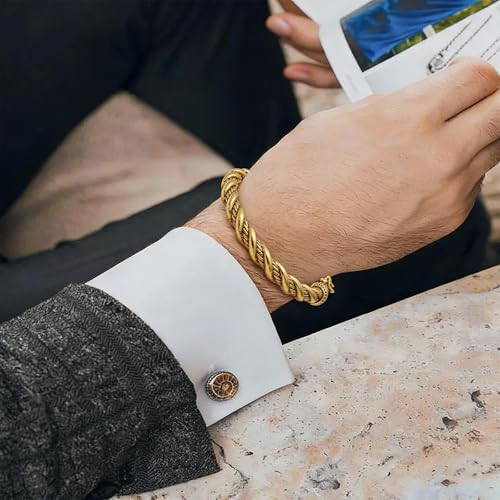 Pulsera Vikinga para Hombre Ajustable con Diseño de Lobo miniatura 3