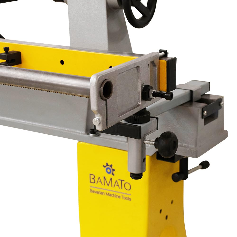 BAMATO Drechselmaschine WL-1100V Drehbank Drehtischmaschine | Leistung 750W | 500-2000 min-1 stufenlos variabel | Werkstücke bis 1100mm | 4-Zackmitnehmer (Kopiereinrichtung WL1100 CD (ohne WL-1100V))