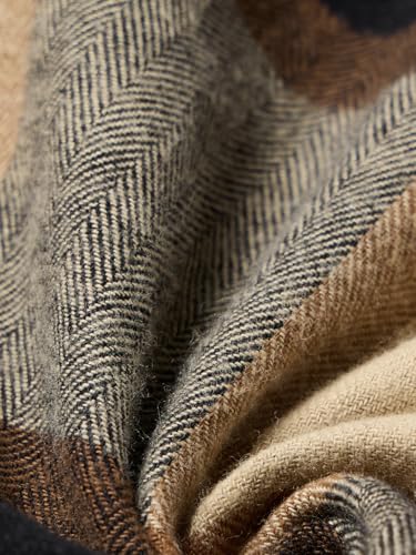 Image of The Souled Store: Sea-Side Men and Boys Long Sleeve Spread Collar Black and Tan Plaid Print Cotton Lightweight Easy to Style Everyday Office Wear Relaxed Shirt