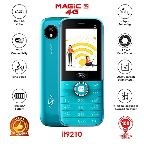 Image of (Refurbished) Itel Magic 2(Blue, 4G, Wi-Fi Hotspot Support)