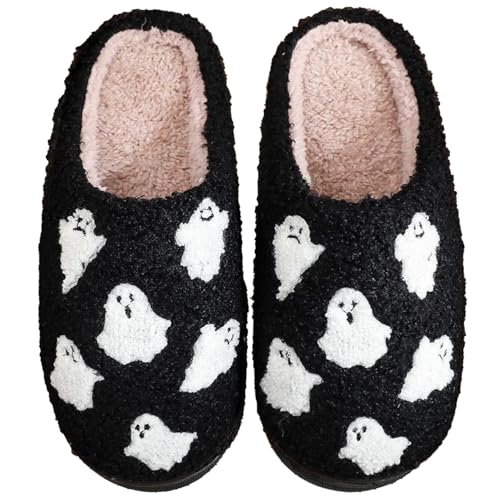 Halloween Christmas Slippers Holiday Slipper House Shoes Home Slipper for Women Fuzzy Outdoor Indoor Bedroom Slippers