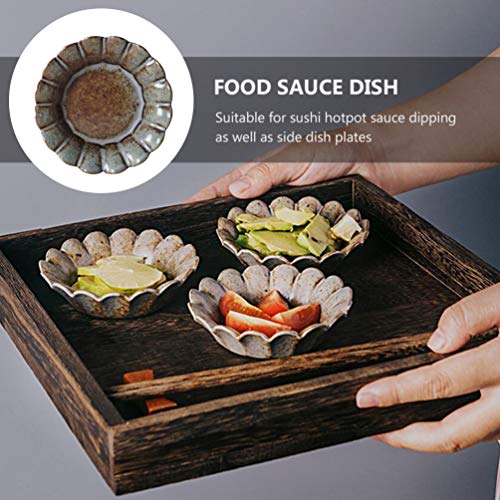 Hemoton Prato de molho de cerâmica para servir pires para sushi, aperitivo, louça, estilo japonês
