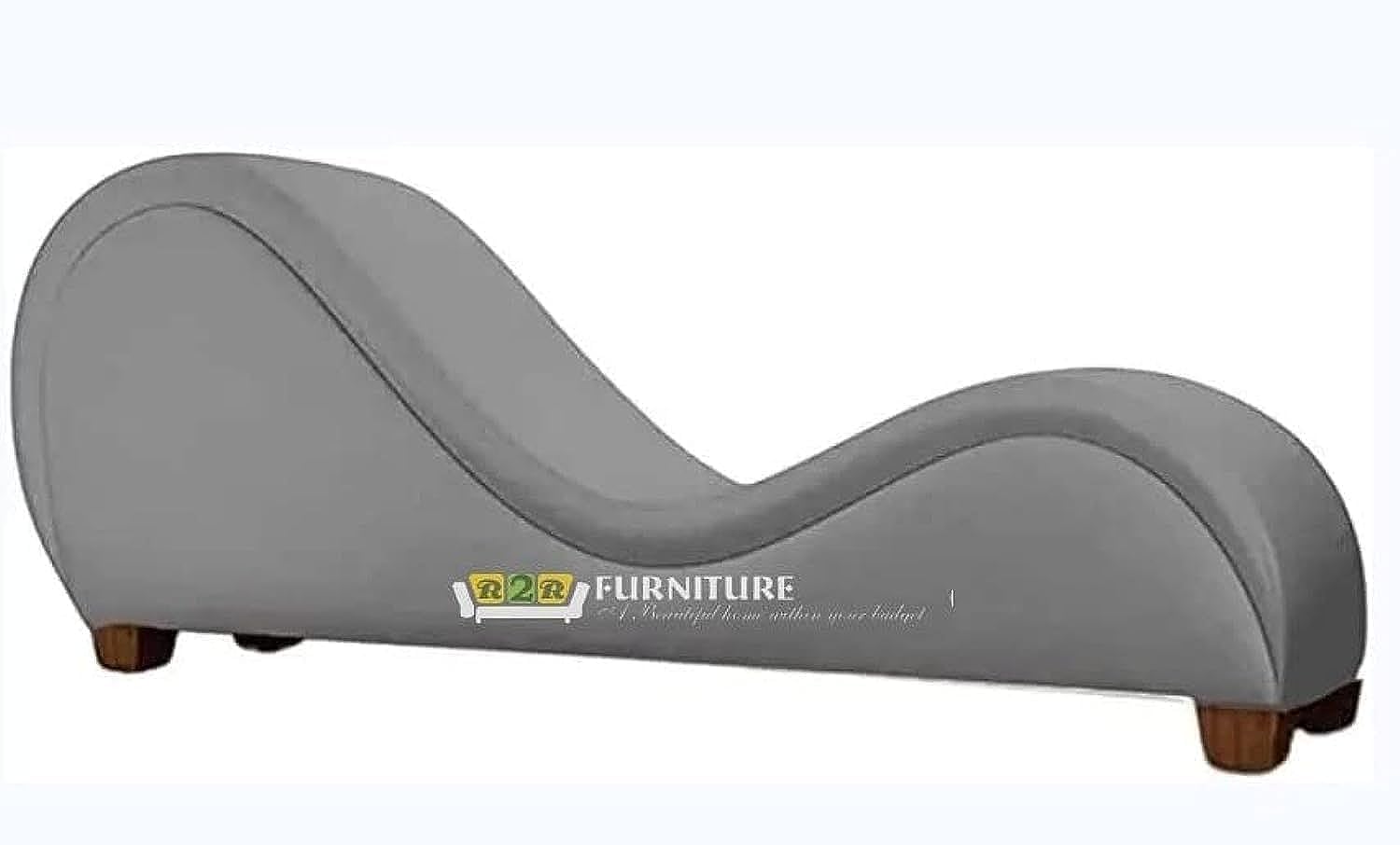 R2R Furniture Comfortable S-Shape Sofa-Chair, Loveseat Bonded Stretch(GREY)