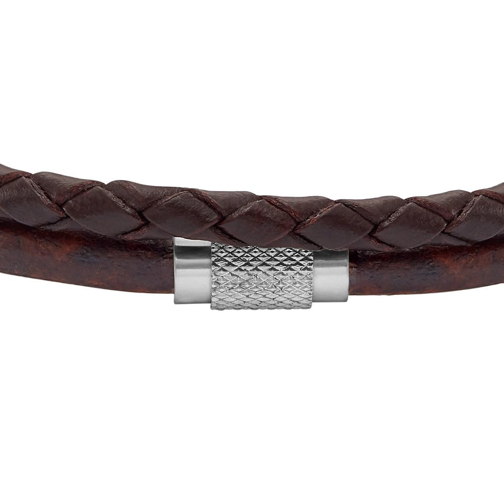 Fossil Pulsera para hombre en acero o piel con cierre desplegable