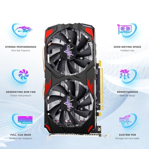 RX 560 XT 8GB GDDR5 Graphics Card,1792SP,128Bits, PC Gaming Video Card, Computer GPU, PCI Express x16 3.0 with Freeze Fan Stop for Desktop Computer Tarjeta Gráfica - Image 6