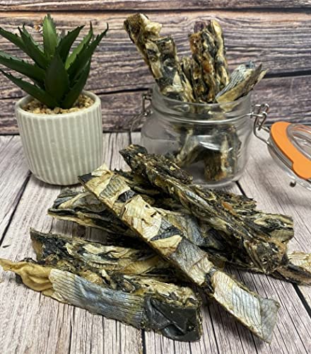 Dried Fish Fingers 500g 100% Natural 100% Fish Skin Dog Treats Chews Hypo-Allergenic Grain Free Gluten Free SMDF - Image 2