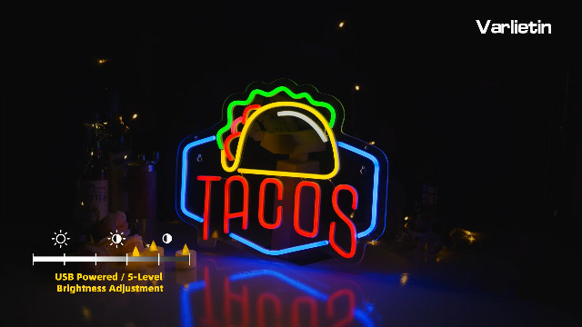 本物　ネオン管　TACOS Amazon | ネオンサイン タコス TACOS NEON SIGN おしゃれな ネオン管