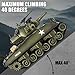 Supdex 1/18 RC Tank, 2.4G US M4A3 Sherman Remote Control Tank That Shoot BBS with Smoke, Sound and Lights, 165ft Remote Control Army Model Toy, Military All-Terrain Vehicle for Kids & Adults
