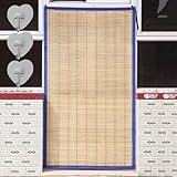 Genérico Cortina Enrollable Exterior Bambu Persianas per Porche Blackout Estor De Bambú 60x200cm 80x200cm 90x220cm 130x220cm Enrollable Privacidad para Cocina Pérgola(Azul,W150xH200cm)