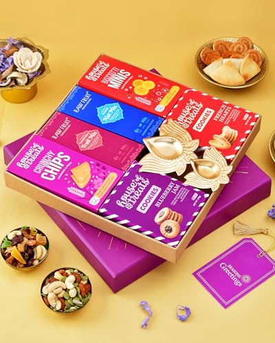 Image of Hyperfoods Diwali Gift Items Diwali Gift Box Diwali Hamper Diwali Gifts Dry Fruits Combo Pack Dryfruits Snacks Cookies Gift Hamper Diwali Gift For Family And Friends