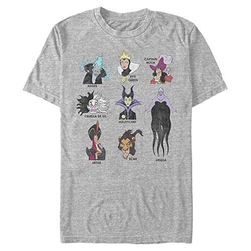 T-shirt Disney Villains homme manches courtes vêtement grande taille coupe confortable