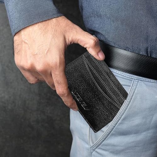Image of ABYS Genuine Leather Brown Money Clip||Card Case||Pocket Wallet for Men & Women