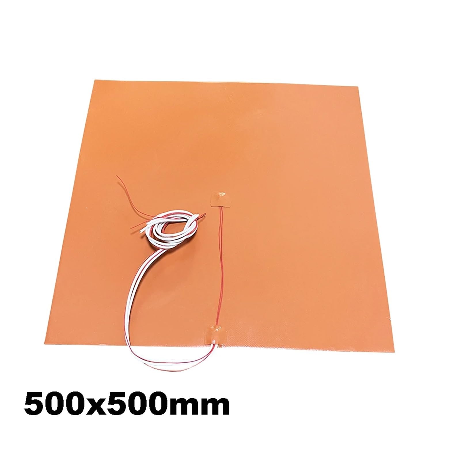 Silikonowa poduszka grzewcza 500 x 500 mm do drukarek 3D 1000 W do 220 V, z termistorem 100 kΩ i klejem tylnym (z kontrolerem, 110 V, 1000 W, 150 c)