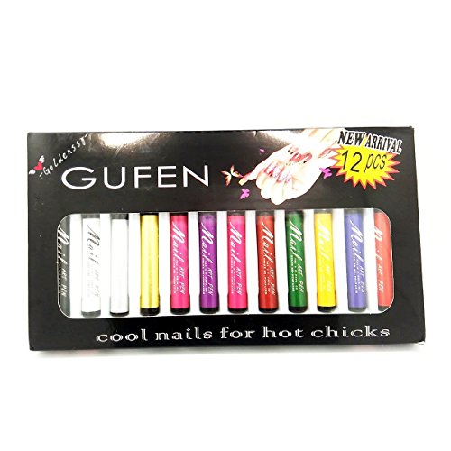 Goldenssy - 12 pennarelli colorati per unghie, con...