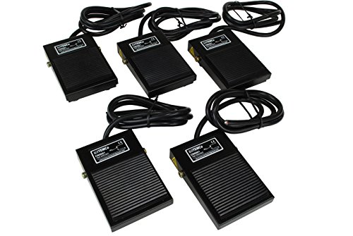TEMCo Industrial Foot Switch 5 Qty - 10A SPDT NO NC Electric Power Pedal Momentary CNC