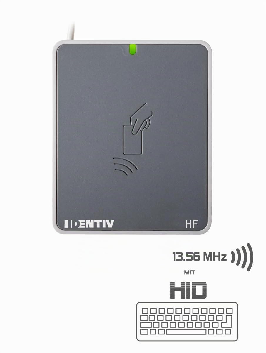 utrust 3721 F Multi-ISO Leser mit Keyboard-Emulation USB 2.0/13,56 MHz | ISO14443 und ISO15693 / CCID /Nachfolger des AMID RFID Multi-ISO Leser